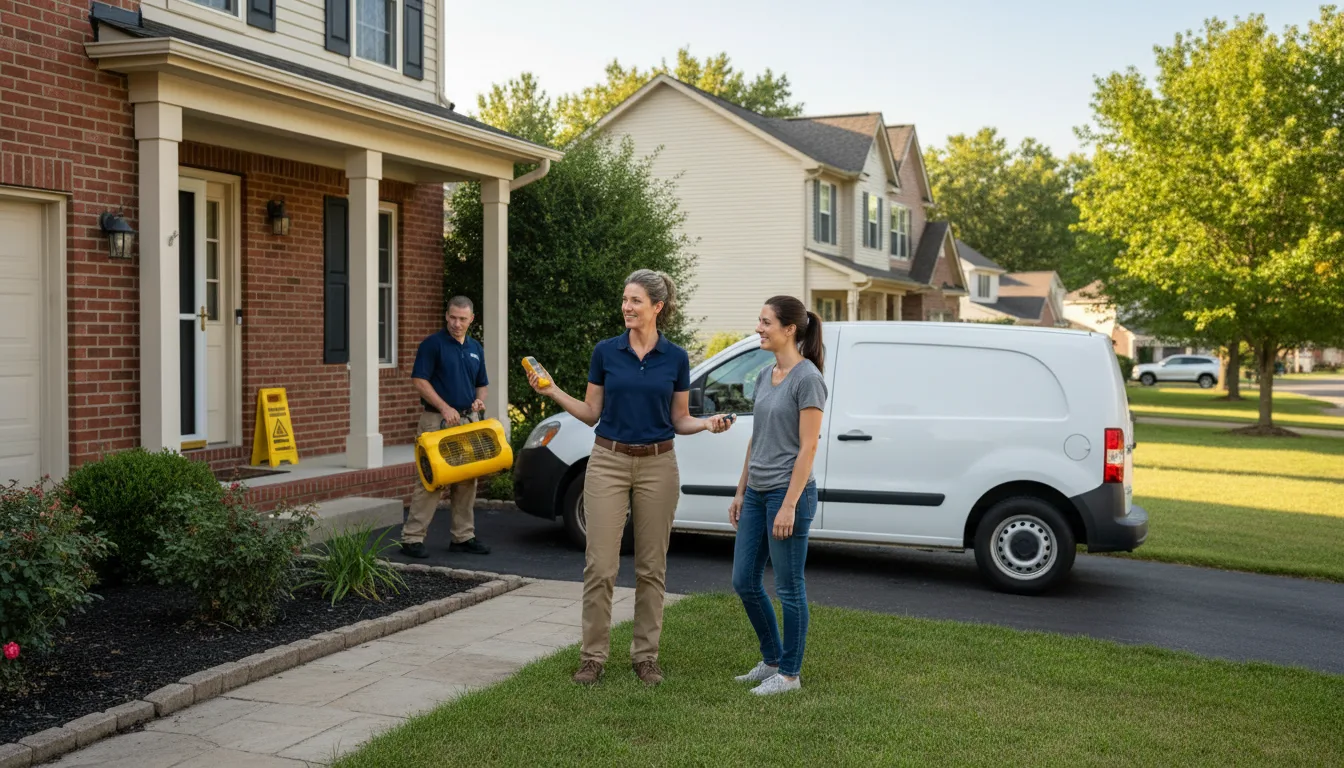 Residential water damage restoration in Quakake, PA